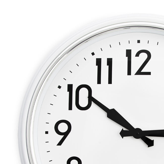 White Classic Collection Clock 23" 